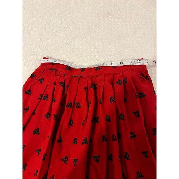 Vintage Decouve red Horse print and racing skirt side zip size 10 - Picture 7 of 12